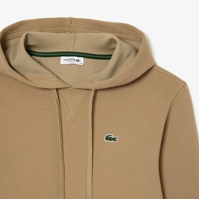 Sweaters and Sweatshirts Women Lacoste Womens Loose Fit Cotton Blend Hoodie Beige Cb8