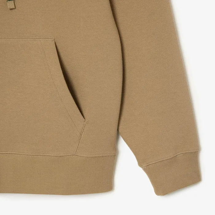 Sweaters and Sweatshirts Women Lacoste Womens Loose Fit Cotton Blend Hoodie Beige Cb8