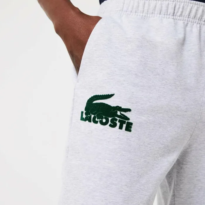 Sweatpants and Trousers Men Lacoste Men039s Cotton Fleece Lounge Joggers Grey Chine Green Y9k