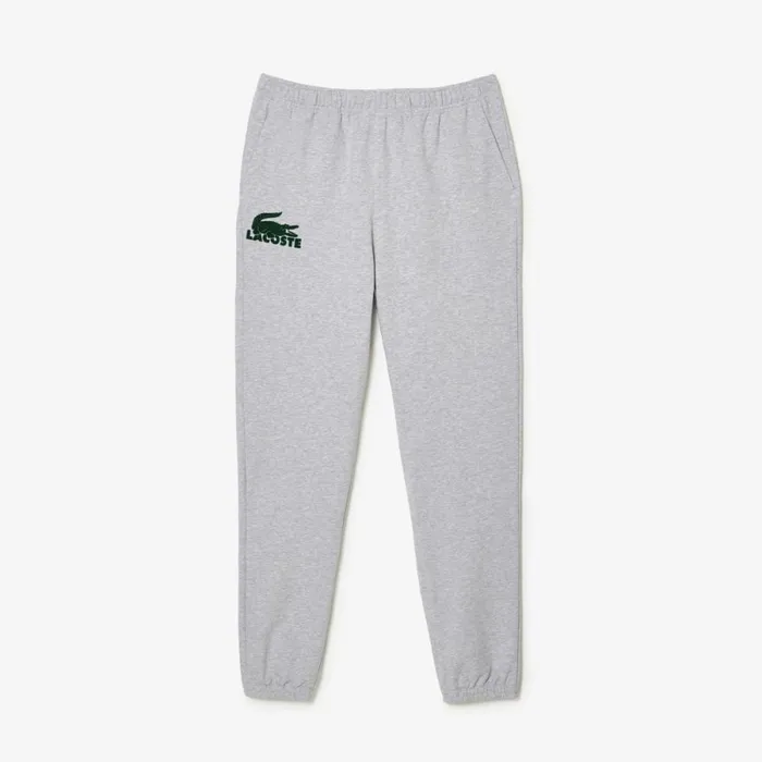 Sweatpants and Trousers Men Lacoste Men039s Cotton Fleece Lounge Joggers Grey Chine Green Y9k