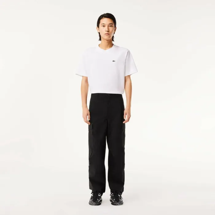 Sweatpants and Trousers Men Lacoste Men039s Lightweight Cotton Cargo Pants Black 031
