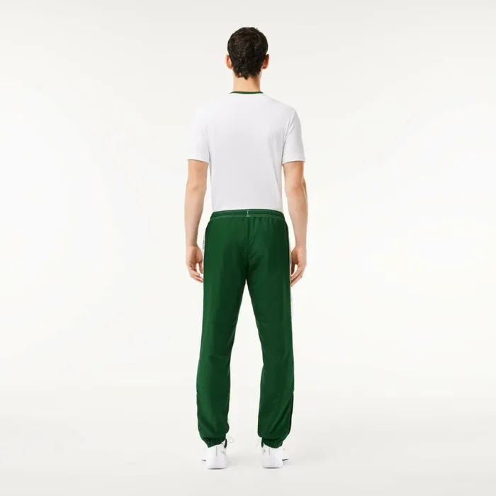 Sweatpants and Trousers Men Lacoste Men039s Regular Fit Logo Stripe Sweatpants White Green 737