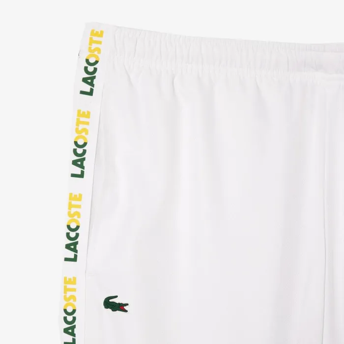 Sweatpants and Trousers Men Lacoste Men039s Regular Fit Logo Stripe Sweatpants White Green 737