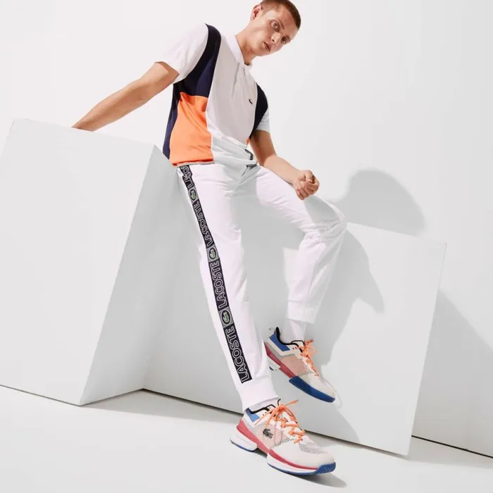 Sweatpants and Trousers Men Lacoste Men039s SPORT Branded Bands Sweatpants White Orange Navy Blue Asr Sweatpants and Trousers Men Lacoste Men039s SPORT Branded Bands Sweatpants White Orange Navy Blue Asr