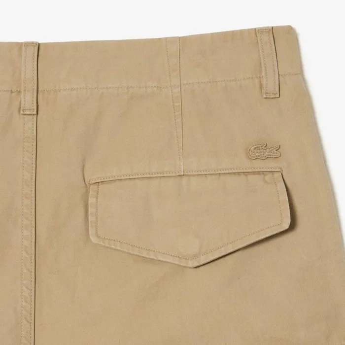 Sweatpants and Trousers Men Lacoste Men039s Straight Fit Cotton Cargo Pants Beige Cb8