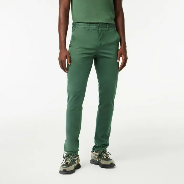 Sweatpants and Trousers Men Lacoste Men039s Stretch Cotton Slim Fit Pants Dark Green Smi