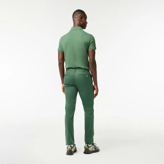 Sweatpants and Trousers Men Lacoste Men039s Stretch Cotton Slim Fit Pants Dark Green Smi