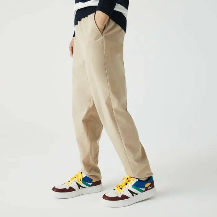 Sweatpants and Trousers MenWomen Lacoste Mens WaterResistant Pants Beige C5u
