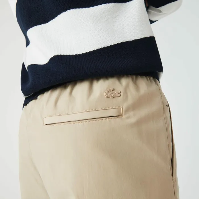 Sweatpants and Trousers MenWomen Lacoste Mens WaterResistant Pants Beige C5u