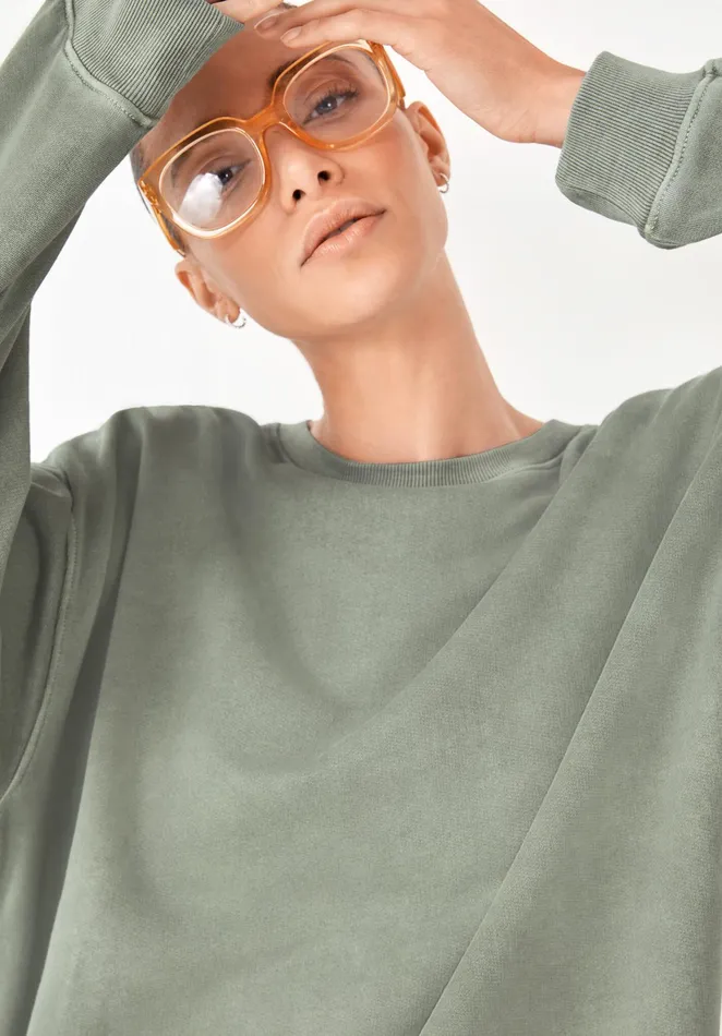 Sweatshirts and Hoodies Women Hush Mia Oversized Sweatshirt Washed Khaki