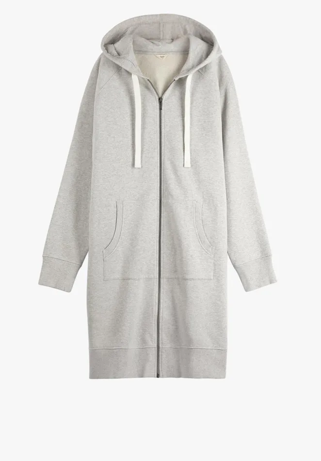 Sweatshirts and Hoodies Women Hush Olivia Slouchy Zip Hoodie Light Grey Marl