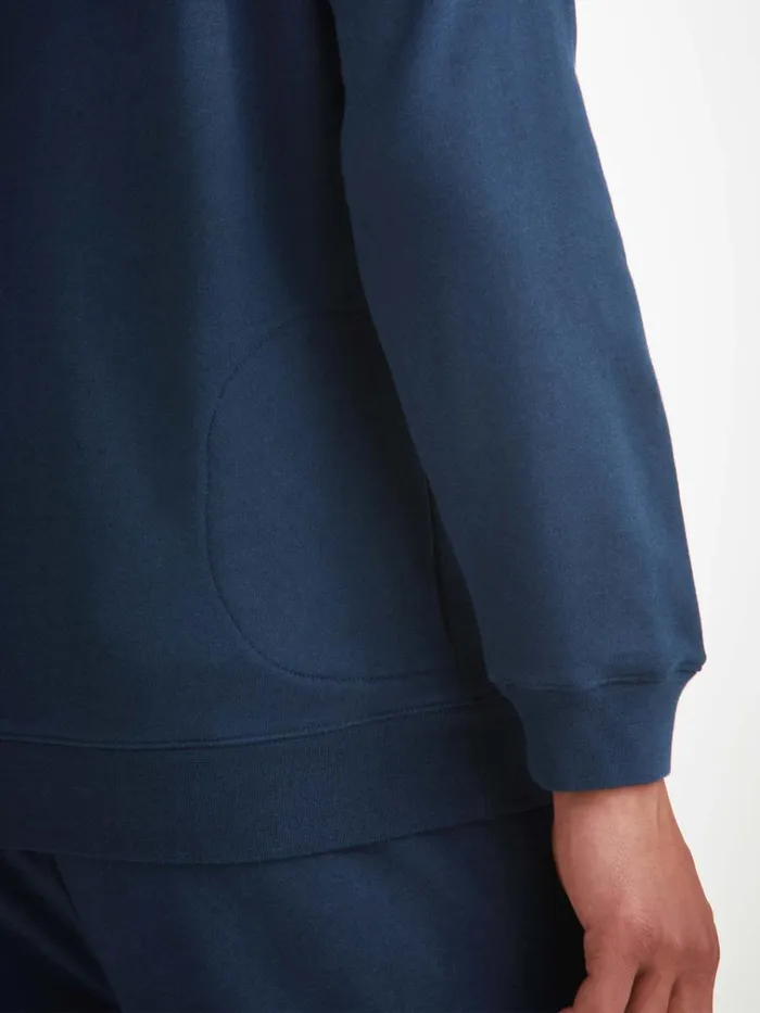 Sweatshirts Men Derek Rose Sweatshirt Quinn Cotton Modal Navy