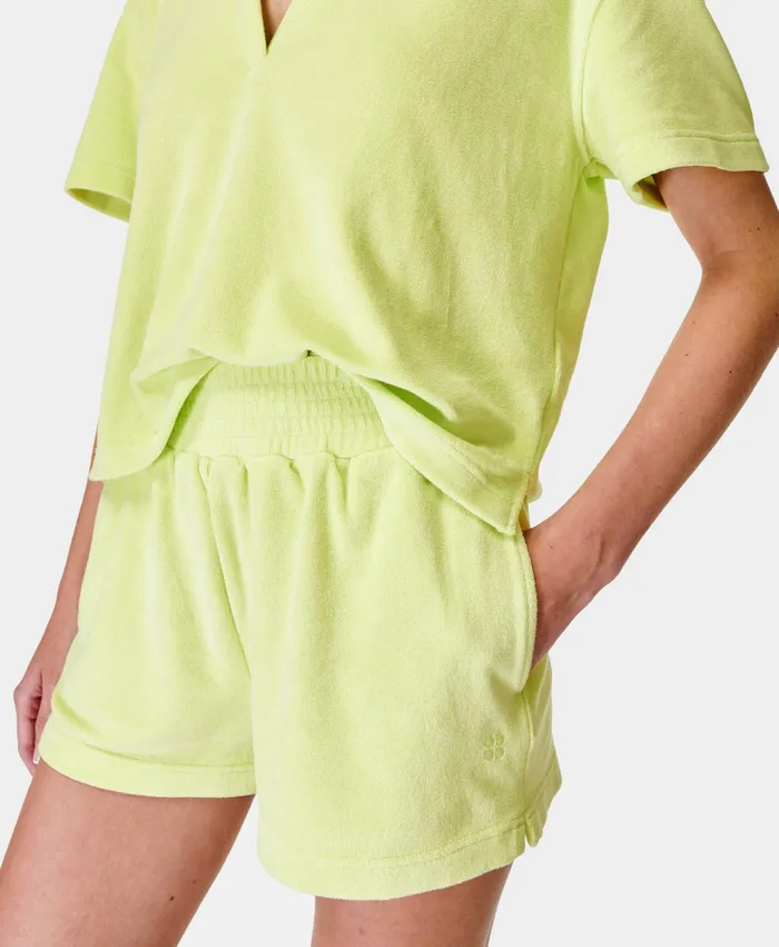 Sweaty Betty Shorts Skirts Women Towelling Short Pomelo Green