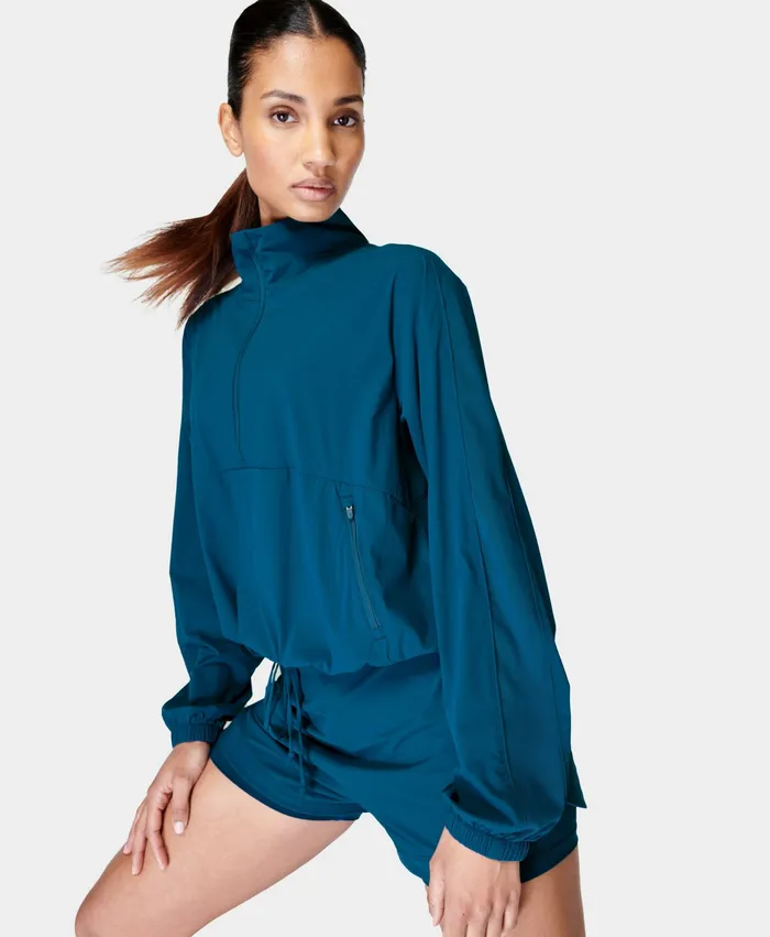 Sweaty Betty Training Day Half Zip Colossal Blue Women Jumpers Hoodies