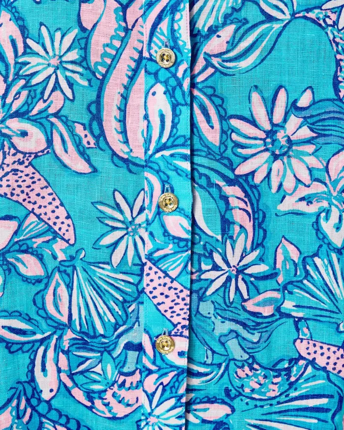 Swim Women Lilly Pulitzer Linley Collared CoverUp Amalfi Blue Sound The Sirens Swim Women Lilly Pulitzer Linley Collared CoverUp Amalfi Blue Sound The Sirens