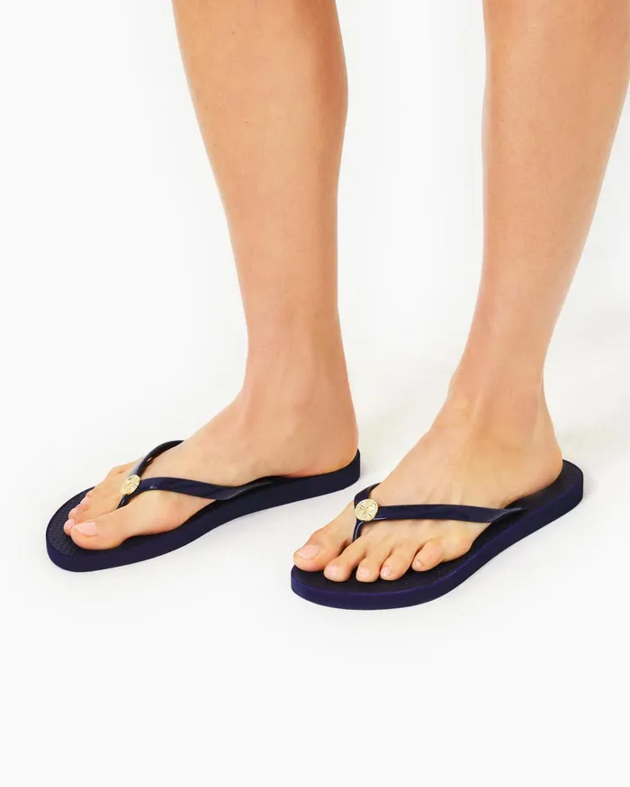 Swim Women Lilly Pulitzer Pool Flip Flop True Navy