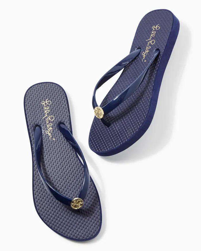 Swim Women Lilly Pulitzer Pool Flip Flop True Navy Swim Women Lilly Pulitzer Pool Flip Flop True Navy