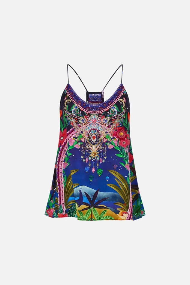 T BACK SHOESTRING TOP MIDNIGHT MUSES Midnight Muses Womens Camilla Cami Tops