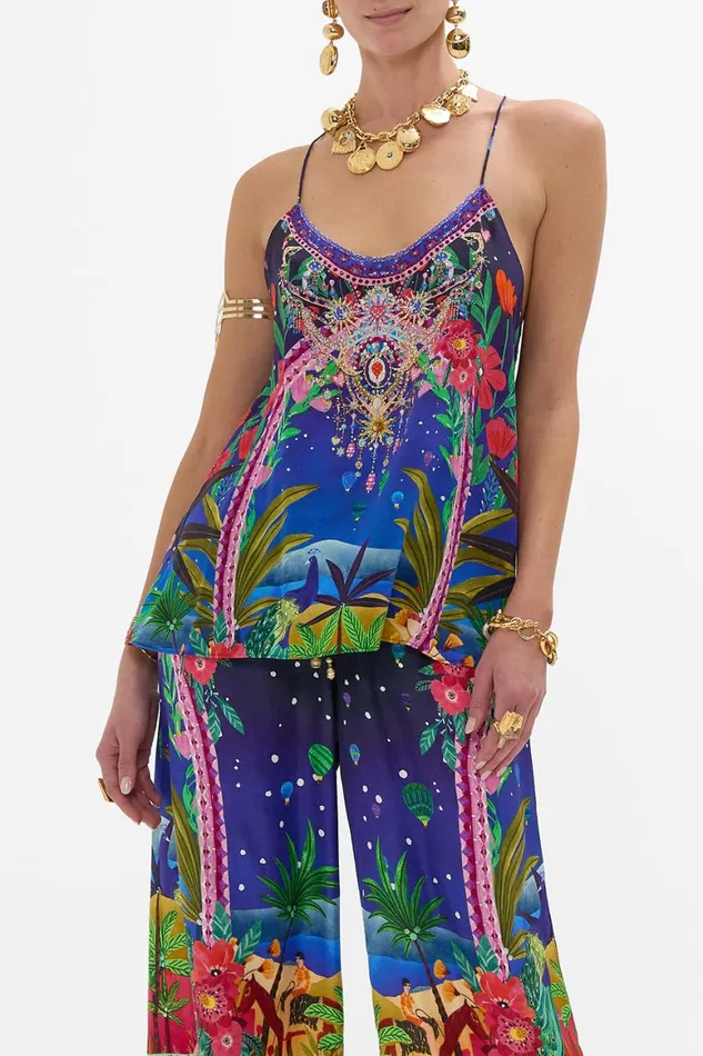 T BACK SHOESTRING TOP MIDNIGHT MUSES Midnight Muses Womens Camilla Cami Tops