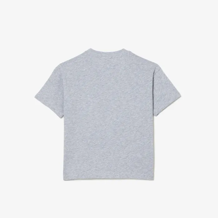 TShirts and Tops Kids Lacoste Kids039 Mascot Print TShirt Grey Chine Cca