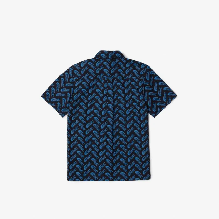 TShirts and Tops Kids Lacoste Kids039 Short Sleeve Cotton Voile Shirt Navy Blue Blue F65