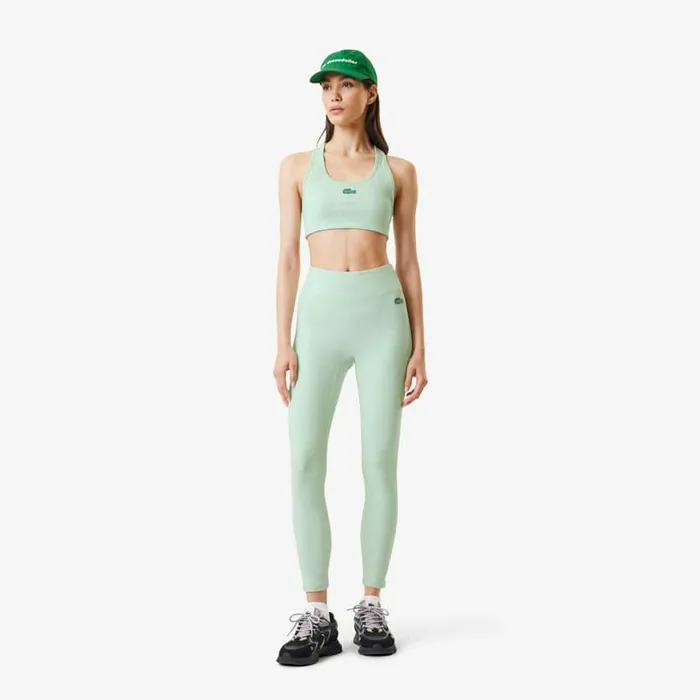 TShirts and Tops Women Lacoste Women039s Lacoste X Bandier Ribbed Sports Bra Green 6un
