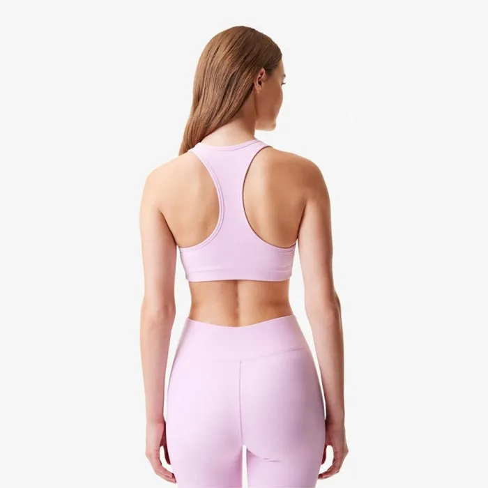 TShirts and Tops Women Lacoste Women039s Lacoste X Bandier Ribbed Sports Bra Pink Wwe
