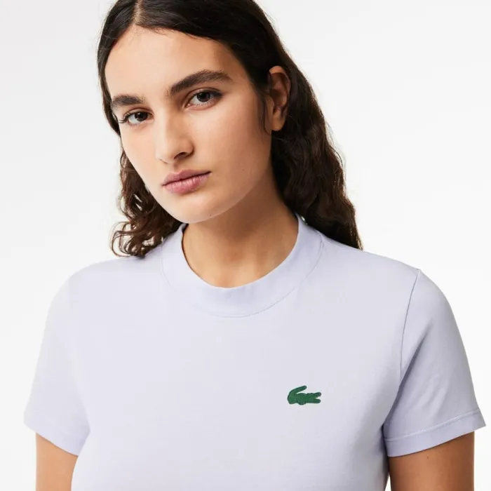 TShirts and Tops Women Lacoste Women039s Organic Cotton UltraDry Jersey TShirt Phoenix Blue J2g