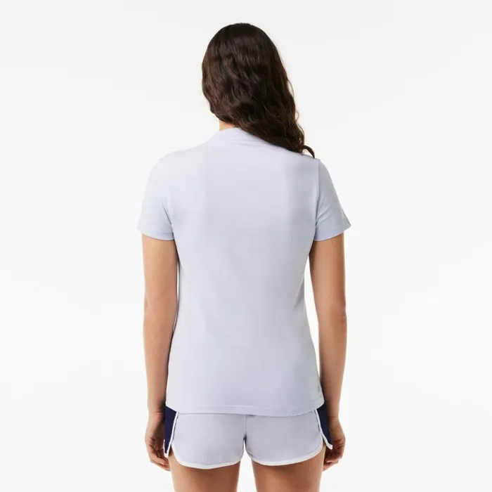 TShirts and Tops Women Lacoste Women039s Organic Cotton UltraDry Jersey TShirt Phoenix Blue J2g