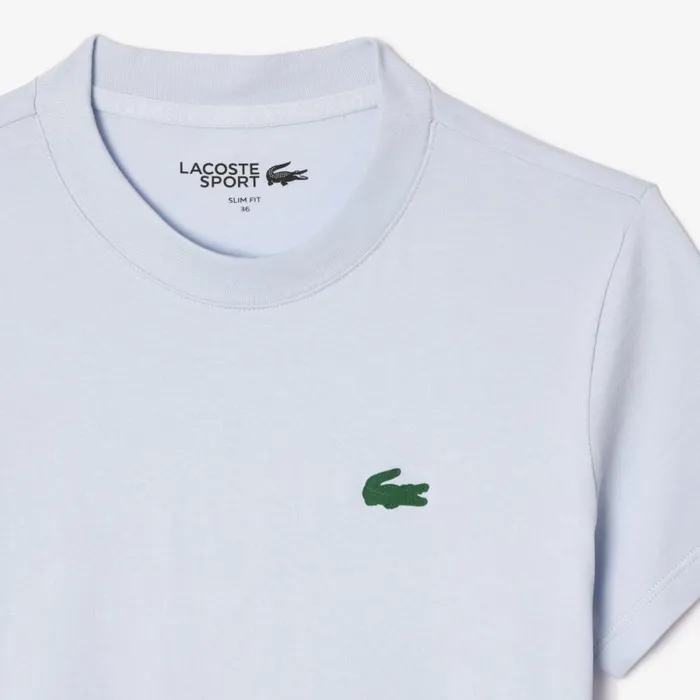 TShirts and Tops Women Lacoste Women039s Organic Cotton UltraDry Jersey TShirt Phoenix Blue J2g