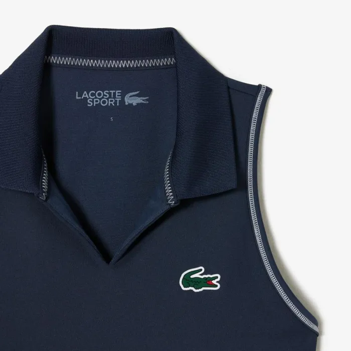 TShirts and Tops Women Lacoste Women039s Polo Inspired Sports Bra Blue Kxe