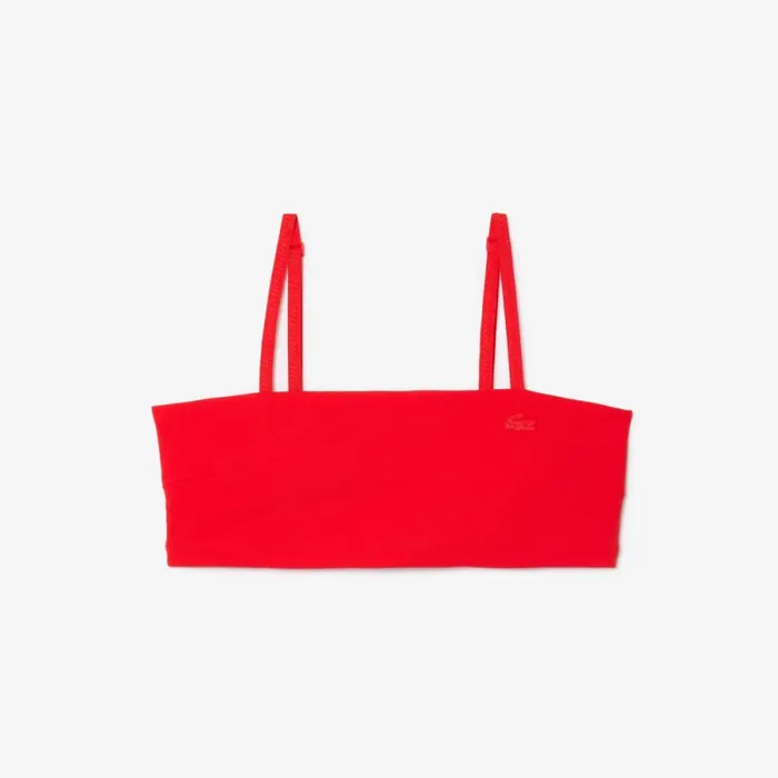 TShirts and Tops Women Lacoste Women039s Strappy Sports Bra Red Currant F8m