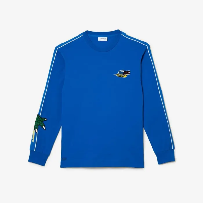 TShirts Men Lacoste Men039s Branded Band TShirt Blue K1q