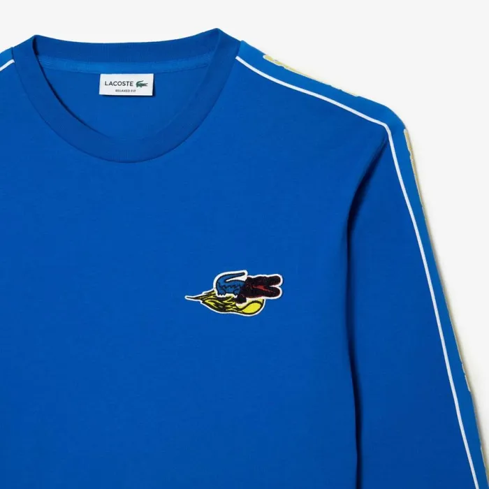 TShirts Men Lacoste Men039s Branded Band TShirt Blue K1q