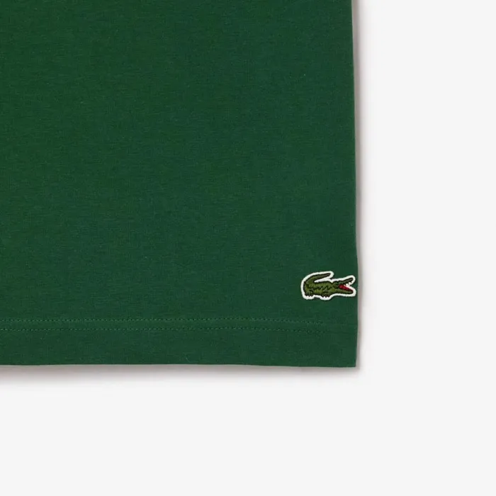 TShirts Men Lacoste Men039s Cotton Jersey Signature Print TShirt Pine Green 132