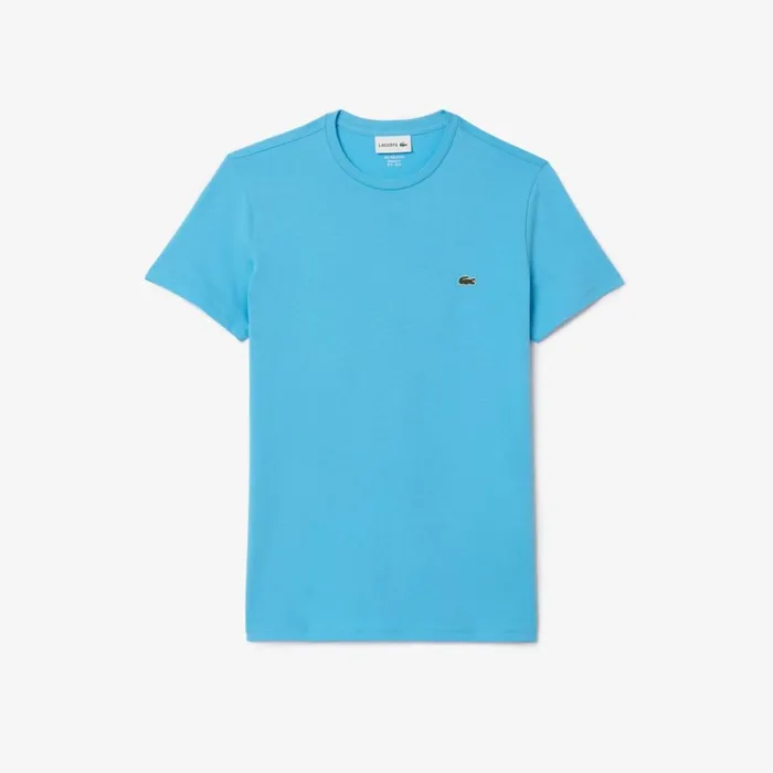 TShirts Men Lacoste Men039s Crew Neck Pima Cotton Jersey TShirt Bonnie Blue Iy3