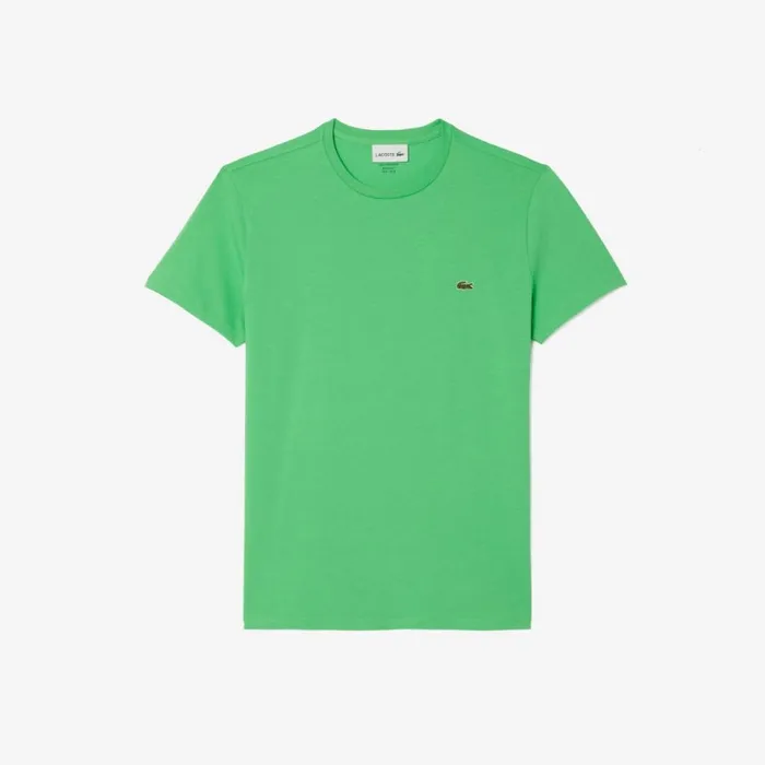 TShirts Men Lacoste Men039s Crew Neck Pima Cotton Jersey TShirt Green Uyx
