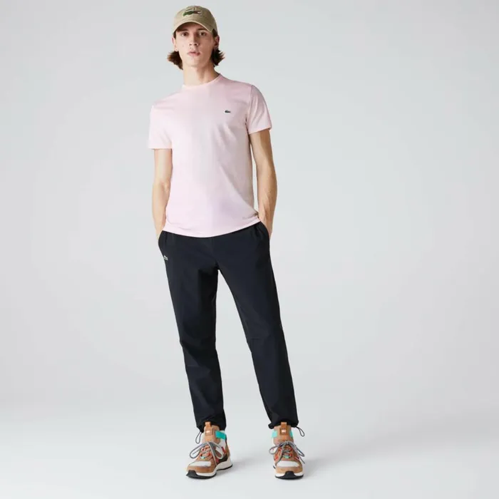 TShirts Men Lacoste Men039s Crew Neck Pima Cotton Jersey TShirt Light Pink T03