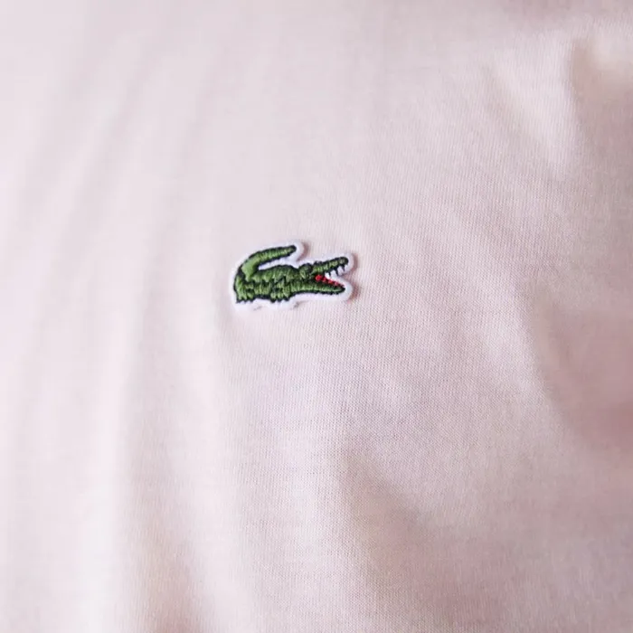 TShirts Men Lacoste Men039s Crew Neck Pima Cotton Jersey TShirt Light Pink T03