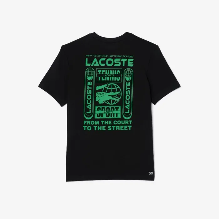 TShirts Men Lacoste Men039s Lacoste Tennis X Daniil Medvedev Regular Fit TShirt Black 031