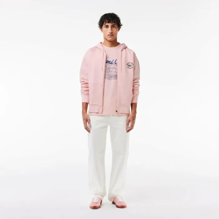 TShirts Men Lacoste Men039s Miami Open Edition UltraDry Tennis TShirt Waterlily Pink Kf9