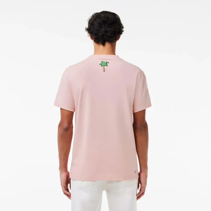 TShirts Men Lacoste Men039s Miami Open Edition UltraDry Tennis TShirt Waterlily Pink Kf9