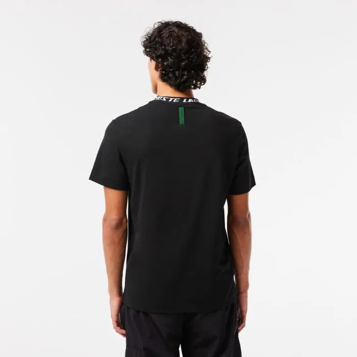 TShirts Men Lacoste Men039s Regular Fit Branded Collar TShirt Black 031