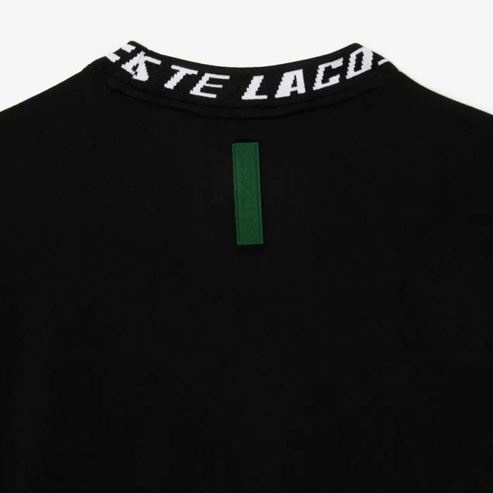 TShirts Men Lacoste Men039s Regular Fit Branded Collar TShirt Black 031