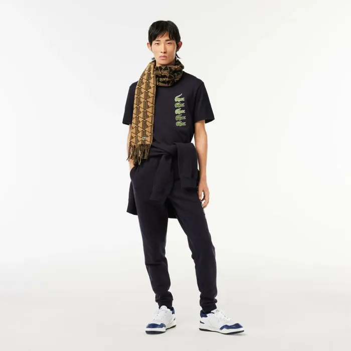 TShirts Men Lacoste Men039s Regular Fit Iconic Croc TShirt Abysm Blue Hde