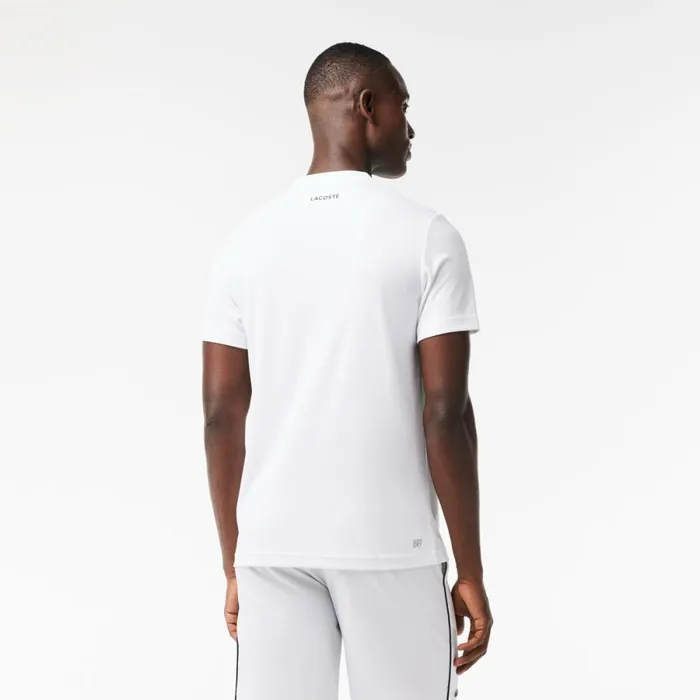 TShirts Men Lacoste Men039s Regular Fit Seamless Tennis TShirt White Flashy Yellow Green Navy Blue Izl