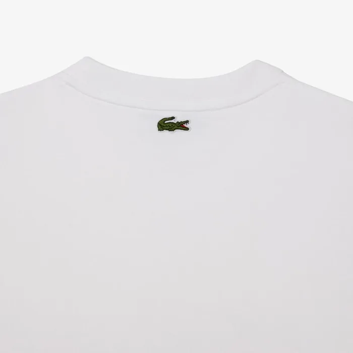 TShirts Men Lacoste Men039s Relaxed Fit Quilted Badge Jersey TShirt White 001