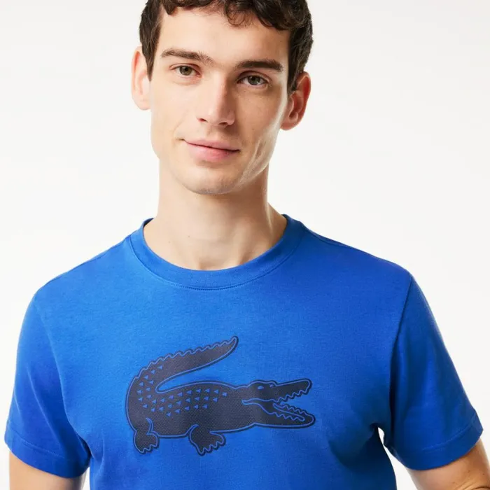 TShirts Men Lacoste Men039s Sport 3D Print Croc Jersey TShirt Blue Navy Blue Iuu