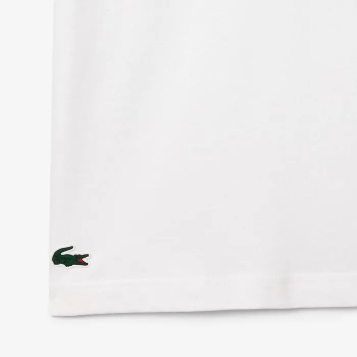 TShirts Men Lacoste Men039s UltraDry Printed Sport TShirt White 001