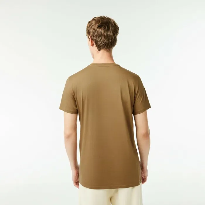 TShirts Men Lacoste Men039s VNeck Pima Cotton Jersey TShirt Brown Six